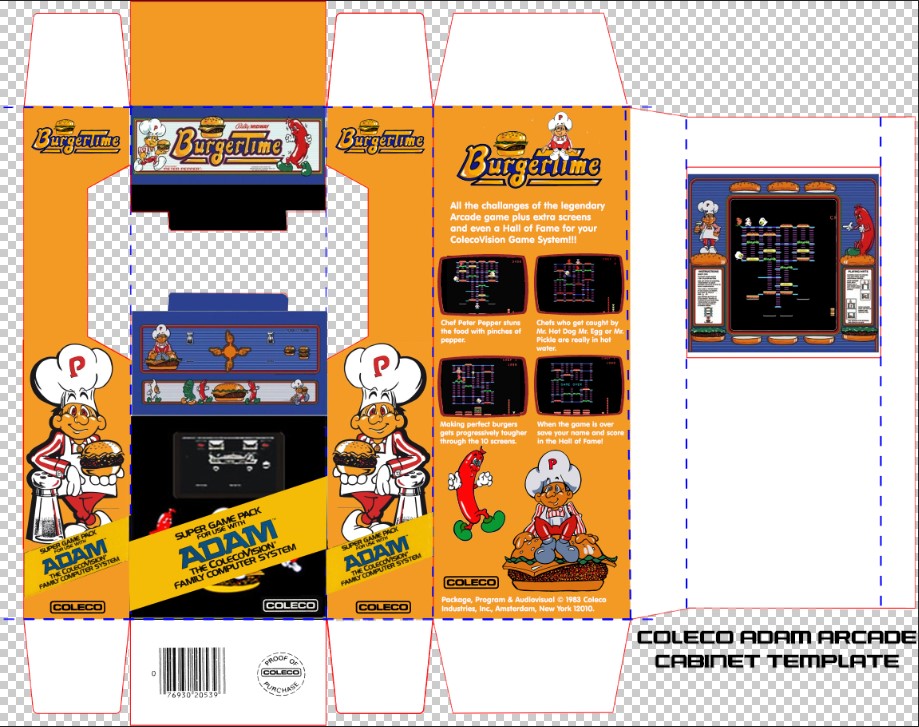 BurgerTime Box Template